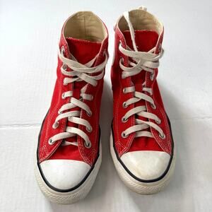 Converse Sneakers Hi Top Unisex W7.5 M5.5 Red Chuck Taylor All Star Retro M9621